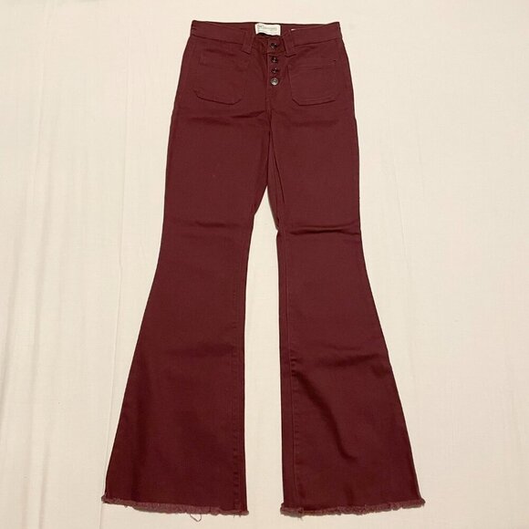 Celebrity Pink Denim - Celebrity Pink Flower Frayed Hem Flare Jeans Size 27